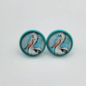 Tropical Pelican Earrings